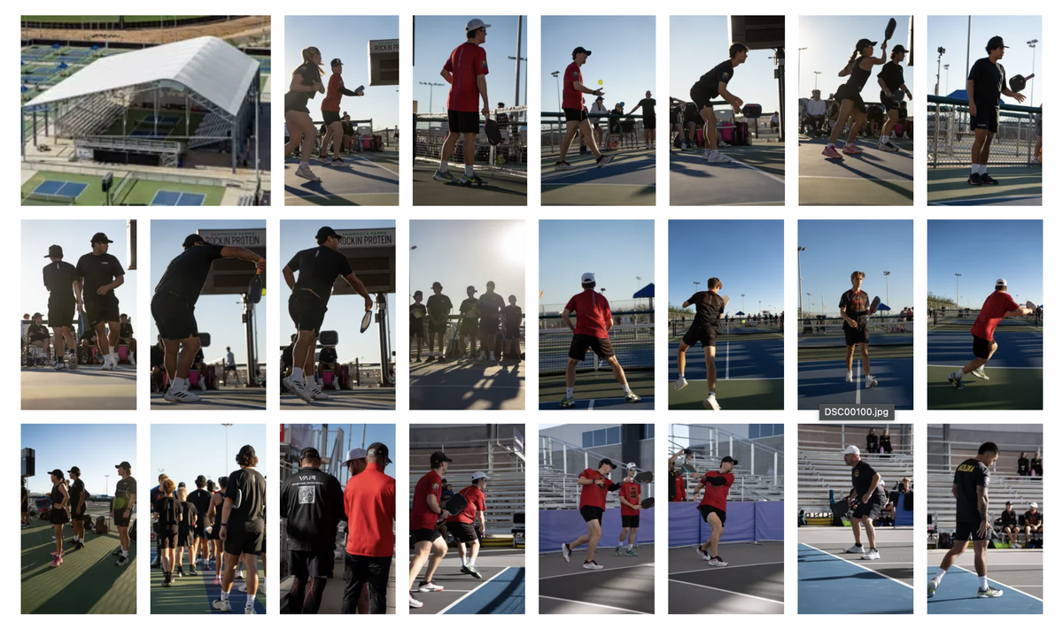 Photo album of a pickleball event on Sporfie